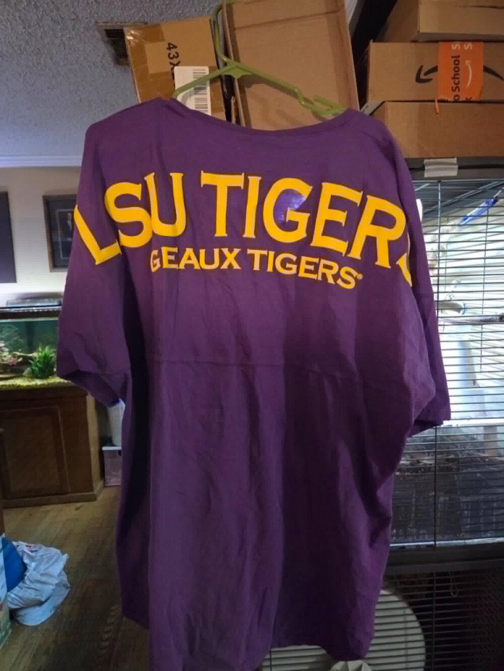 Spirit Jersey Purple Spirit Jersey Oversized LSU Tigers T-shirt